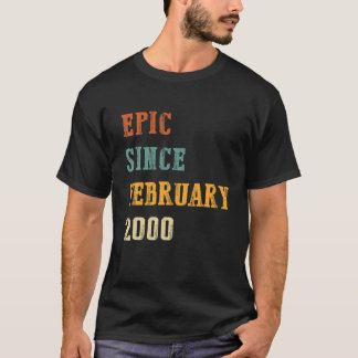 Camiseta Regalo de 22 años épico febrero 2000 cumpleaños 22