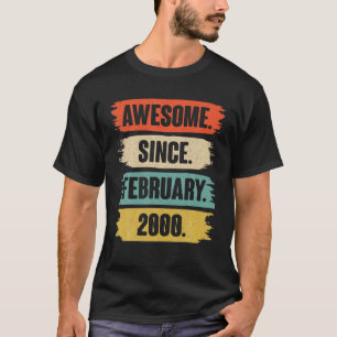 Camiseta Regalo de 22 años - Increíble desde febrero de 200