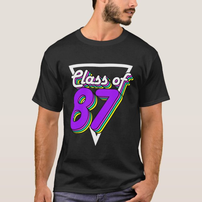 Camiseta Regalo de 32 años de clase secundaria de 1987 87 (Anverso)