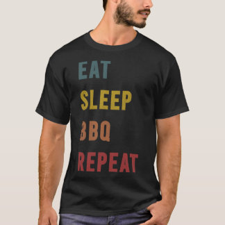 Camiseta Regalo de 3 bbq Comer Sleep BBQ Repetir