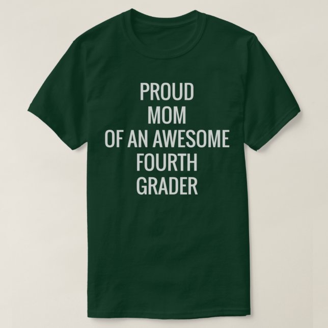 Camiseta Regalo De 4º Grado De Mujeres Orgullosa Madre De U (Diseño del anverso)