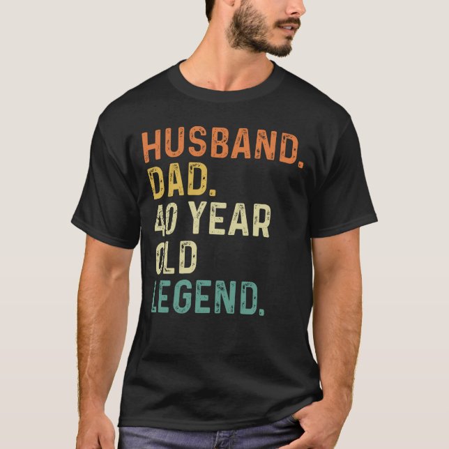 Camiseta Regalo de 40 años de la leyenda del marido (Anverso)
