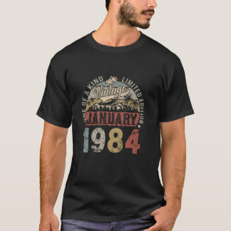 Camiseta Regalo de 40 años Enero 1984 Vintage Retro 40th B