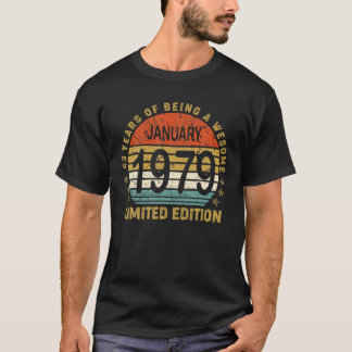 Camiseta Regalo de 43 años, edición limitada de enero de 19