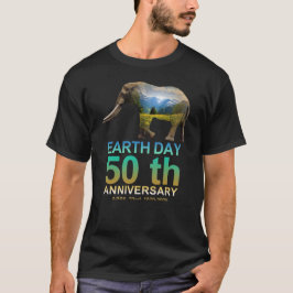 Camiseta regalo de 50 años del Día de la Tierra del elefant