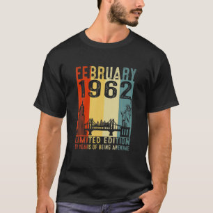 Camiseta Regalo de 60 años Febrero 1962 Edición limitada 60
