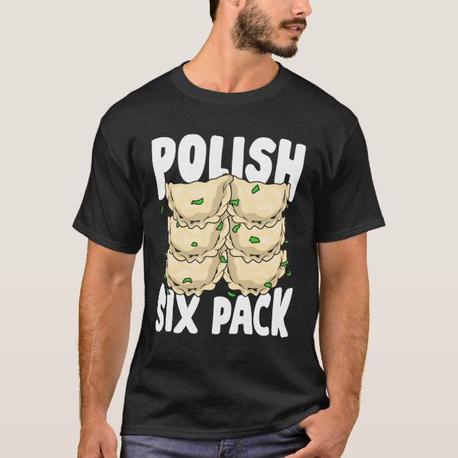 Camiseta Regalo de 6 paquetes divertidos de comida Pierogi (Anverso)