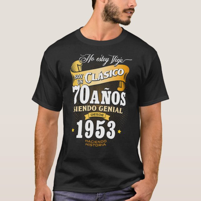 Camiseta Regalo de 70 años para hombres (Anverso)