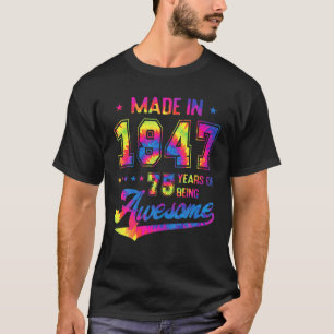 Camiseta Regalo De 75 Años Nacido En 1947 Tie Dye 75º Nacim