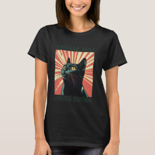 Camiseta Regalo de 83 años Vintage 1942 Amante de los Gatos