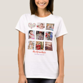 Camiseta Regalo de abuela de Collage de fotos de árbol fami