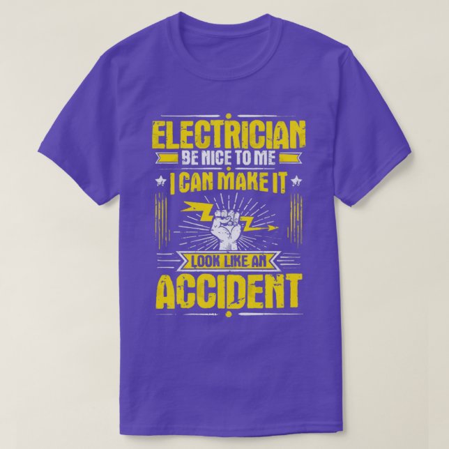 Camiseta Regalo de accidentes de trabajo eléctrico de espár (Diseño del anverso)