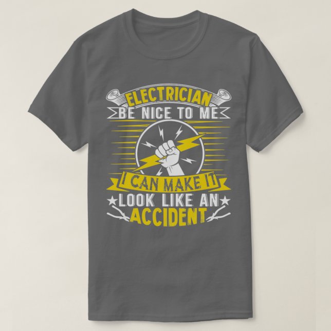 Camiseta Regalo de accidentes de trabajo eléctrico de espár (Diseño del anverso)
