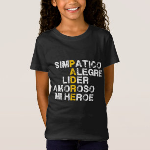 Camiseta Regalo de acrónimo español para el día del padre