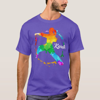 Camiseta Regalo de acuarela de Karate chica para los amante