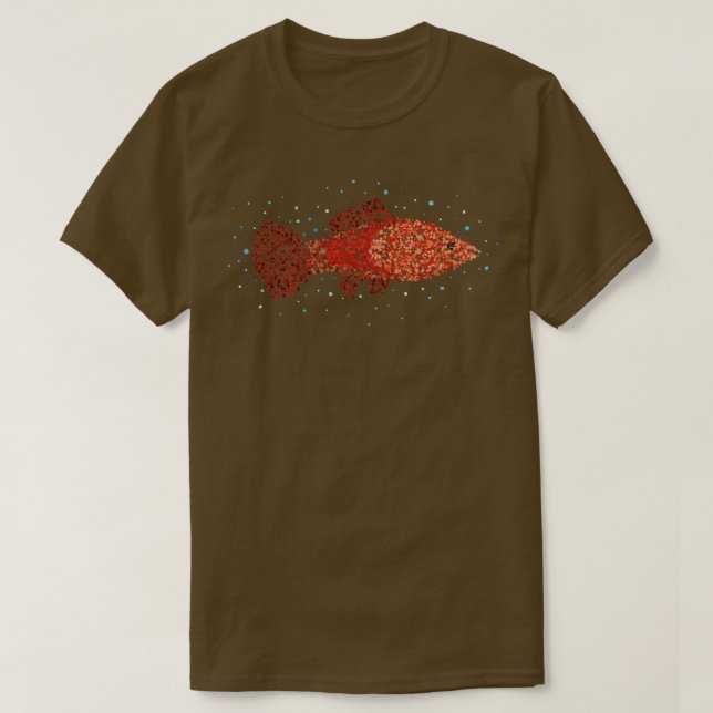 Camiseta Regalo de acuario de peces ornamentales negros (Diseño del anverso)