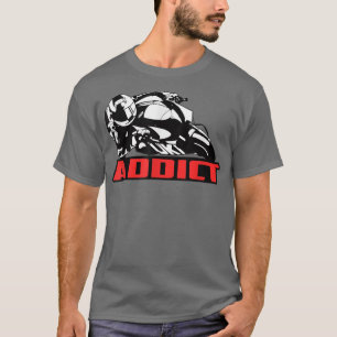 Camiseta Regalo de Addict Race GP Muy divertido de motocicl