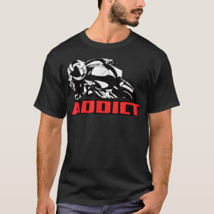 Camiseta Regalo de Addict Race GP Muy divertido de motocicl