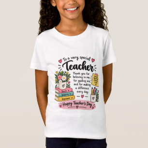 Camiseta Regalo de Agradecimiento a Maestros Feliz Día de