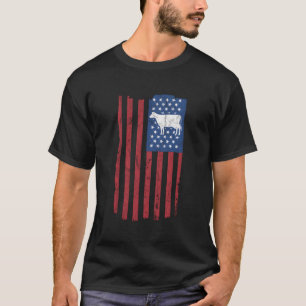 Camiseta Regalo de agricultor de lechería de vaca con bande