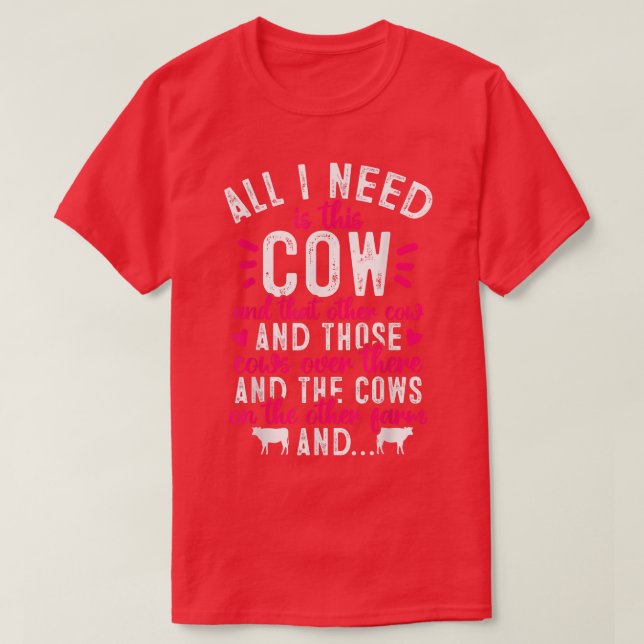 Camiseta Regalo de agricultura para granjeros de vacas (Diseño del anverso)