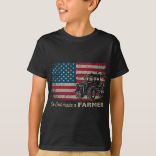 Camiseta Regalo de agricultura patriótica con bandera de lo