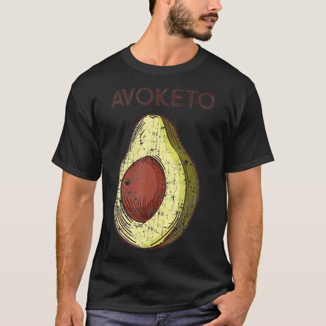 Camiseta Regalo de aguacate de la dieta de Keto oscuro (Anverso)