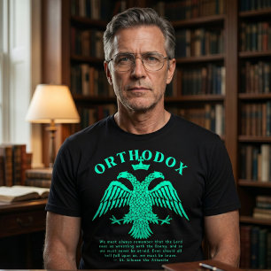 Camiseta Regalo de águila cristiana ortodoxa rusa oriental