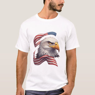 Camiseta Regalo de águila de bandera americana para hombres
