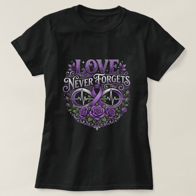 Camiseta Regalo de Alzheimer Infinity que Nunca Olvida (Diseño del anverso)