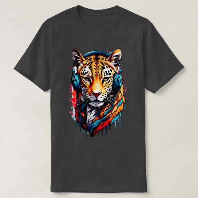 Camiseta Regalo de amante de la cabeza de Tiger Face (Diseño del anverso)