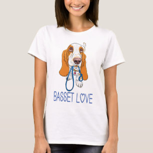 Camiseta Regalo de Amante de Perro Cachorro Basset Hound de