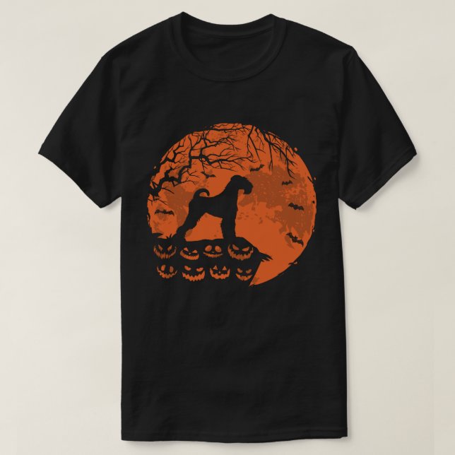 Camiseta Regalo De Amante De Perro De Halloween De Airedale (Diseño del anverso)