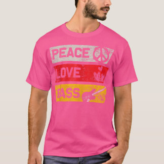 Camiseta Regalo de amor por la paz Battend Bass Guitarist B