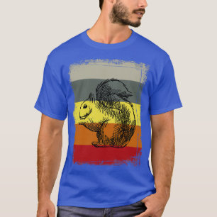 Camiseta Regalo de animales de roedor forestal ardilla retr
