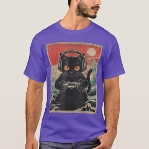 Camiseta Regalo de Anime Adorable para Jugador de Gatos Kaw