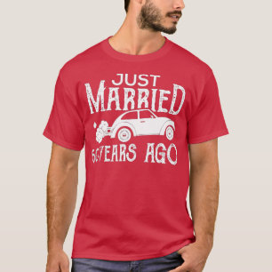 Camiseta Regalo de aniversario de Boda hace 60 años recién 