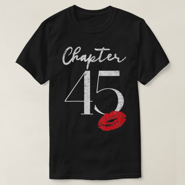 Camiseta Regalo de aniversario de cumpleaños 45 mujeres por (Diseño del anverso)