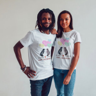 Camiseta Regalo de aniversario de nombre de pareja de amor