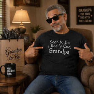 Camiseta Regalo de Anuncio de Embarazo para Futuro Abuelo