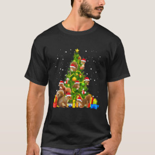 Camiseta Regalo de árbol de navidad de ardilla X-mas Santa 