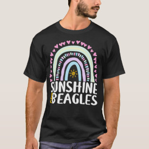 Camiseta Regalo de arcoíris lindo de sol y Beagles para muj
