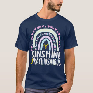 Camiseta Regalo de arcoíris lindo de sol y Brachiosaurus pa
