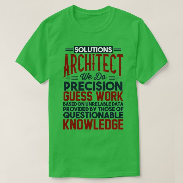 Camiseta Regalo de arquitecto de soluciones (Diseño del anverso)