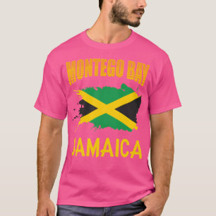 Camiseta Regalo de arte de Bandera jamaiquina de Montego Ba