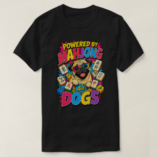 Camiseta Regalo de arte pop divertido de Mahjong y pug