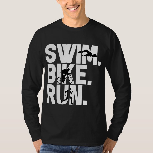 Camiseta Regalo de atletismo de ciclismo de natación Triatl (Anverso)
