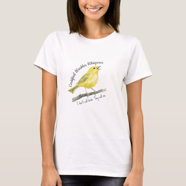 Camiseta Regalo de aves divertidas certificado Warbler Whis (Anverso)