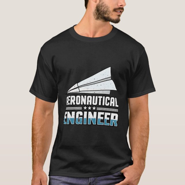 Camiseta Regalo de avión de papel de ingeniero aeronáutico (Anverso)