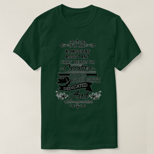 Camiseta Regalo de ayudante de admisión 7 (Diseño del anverso)